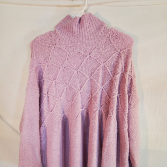 Free People Sweater Dress Women's Small Orchid Jaci Mock Wool Blend New Tags - Picture 5 of 6